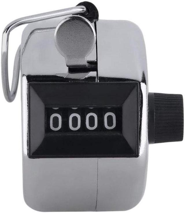 4 Digit Number Clicker Golf Hand Tally Click Counter Silver