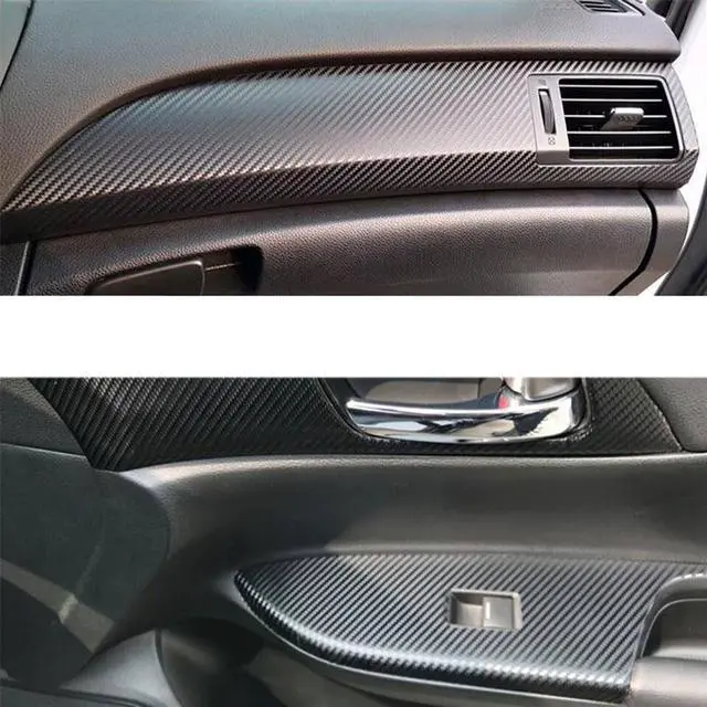 Alt view image 2 of 7 - Acaigel 5D Carbon Fiber Look Interior Accessories Whole Kit Cover For Honda Accord 13-17
