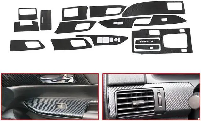 Alt view image 6 of 7 - Acaigel 5D Carbon Fiber Look Interior Accessories Whole Kit Cover For Honda Accord 13-17