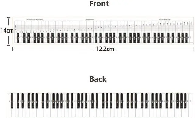 Alt view image 3 of 6 - Yingshan Practice Keyboard & Note Chart for Behind the Piano Keys