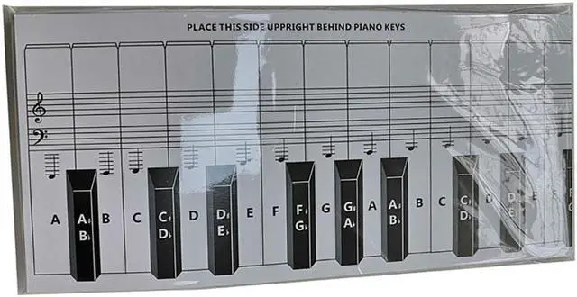 Alt view image 6 of 6 - Yingshan Practice Keyboard & Note Chart for Behind the Piano Keys