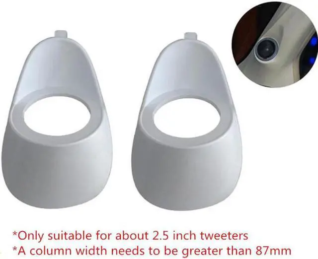 Alt view image 2 of 5 - Yassdwbn 2.5 Inch 2 Pcs Car Audio A Column Tweeter Inverted Mold Two-Way Inverted Mold Bracket Tweeter Plastic Mold Base