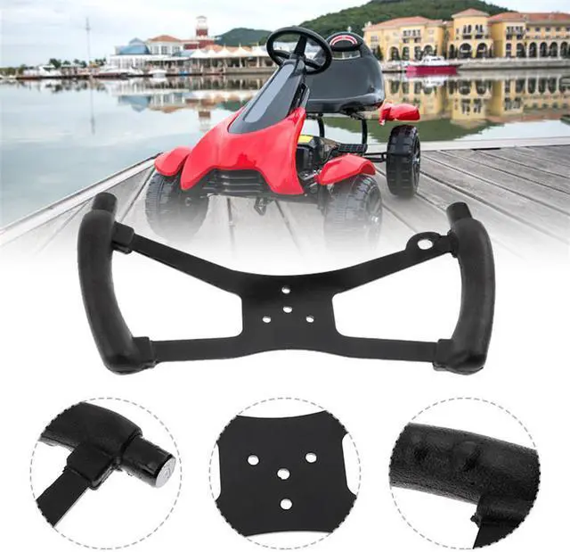 Alt view image 5 of 6 - Acaigel 13 INCH Black Go Kart Steering Wheel Racing Driving Handle Butterfly H Style USA
