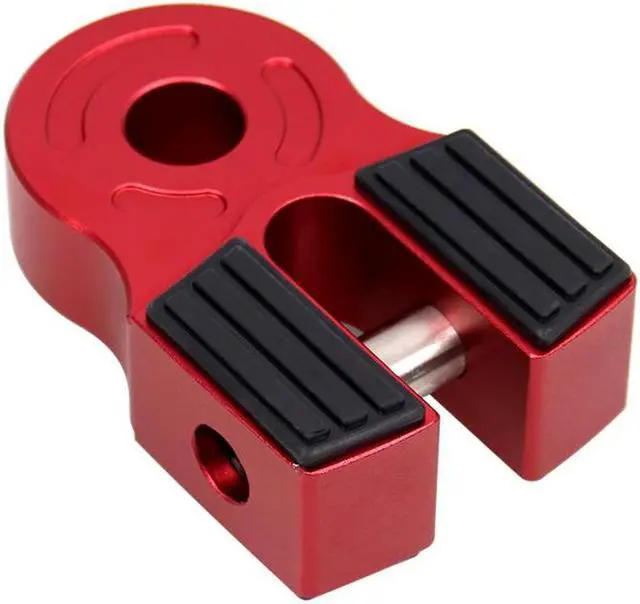 Alt view image 2 of 4 - Yassdwbn Red Alumiunm Flatlink Winch Shackle Mount For Tow Haul Truck ATV Winch Line/Hook