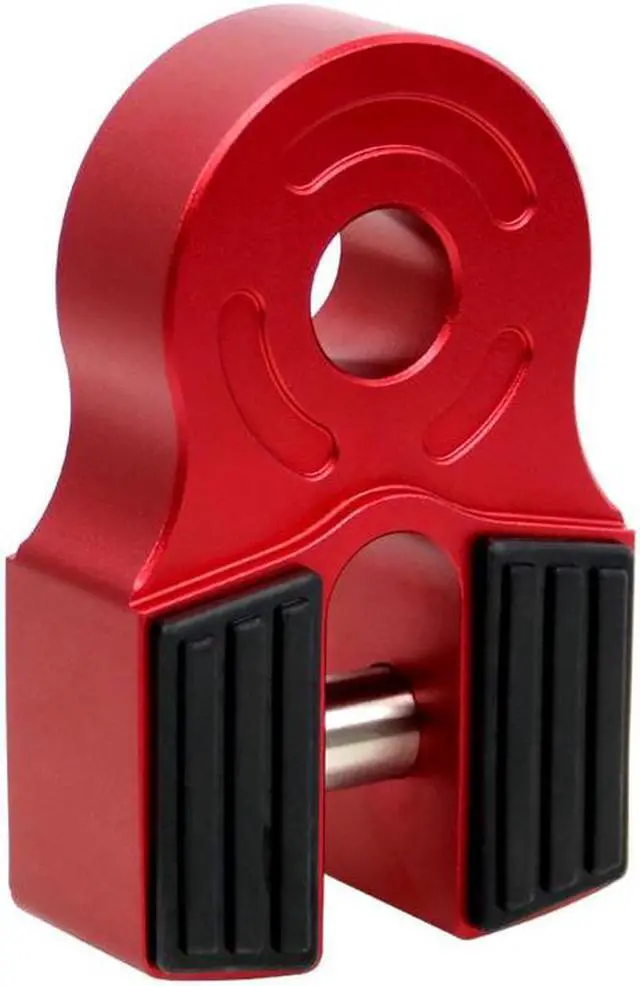 Alt view image 4 of 4 - Yassdwbn Red Alumiunm Flatlink Winch Shackle Mount For Tow Haul Truck ATV Winch Line/Hook