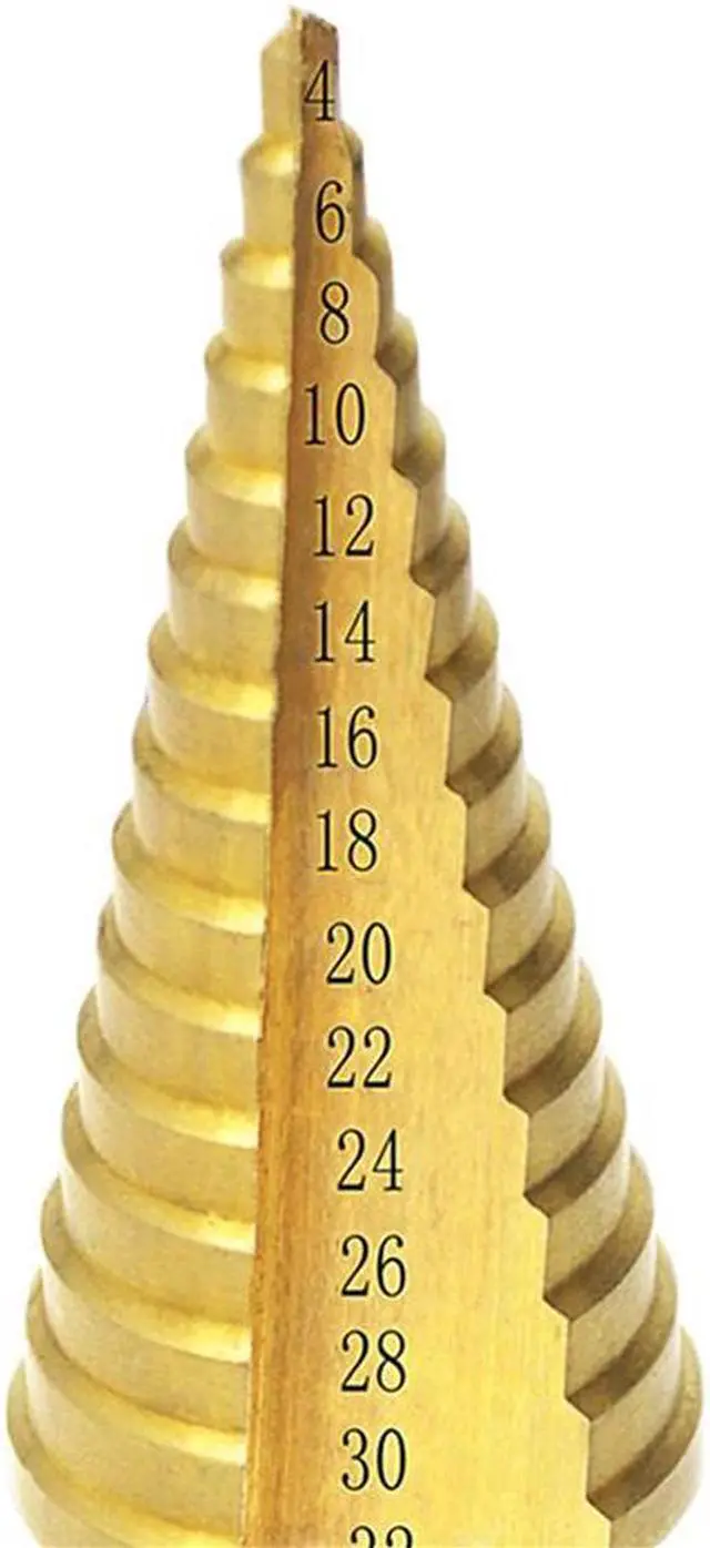 Alt view image 7 of 7 - Acaigel Sheet Metal Tools Drill 4-12/20/32MM Hex Titanium Step Cone Drill Bit Hole Tools