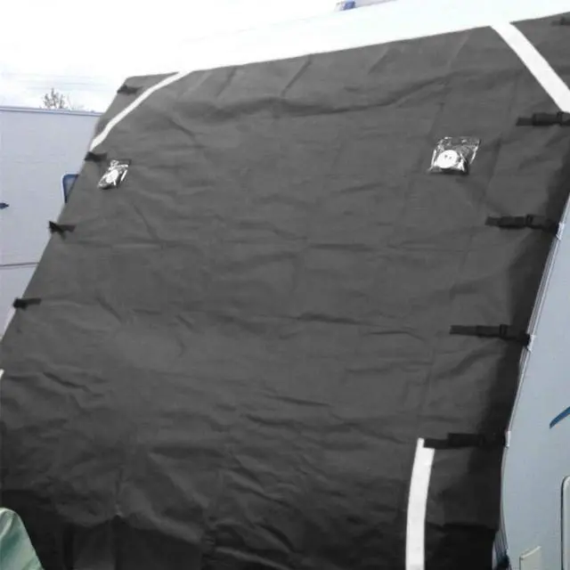 Alt view image 5 of 7 - Paiying Caravan Front Towing Cover RV Waterproof Protect +2 LED Lights Heavy Duty Part