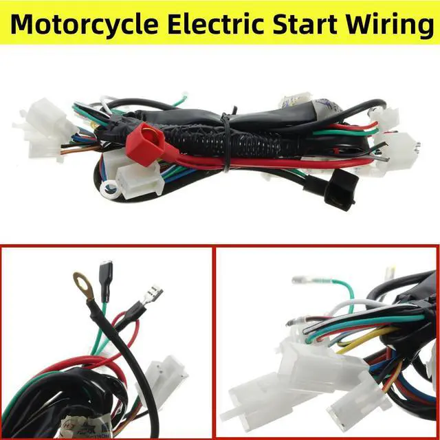 Alt view image 2 of 5 - Furulu 1 Piece Motrocycle Electric Start Wiring For 47cc 49cc 50cc 70cc 90cc 110cc 125cc