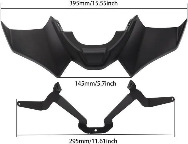 Alt view image 5 of 5 - Yingshan Motorcycle Sport Downforce Front Spoiler Fit For YAMAHA MT-07  2021-2023