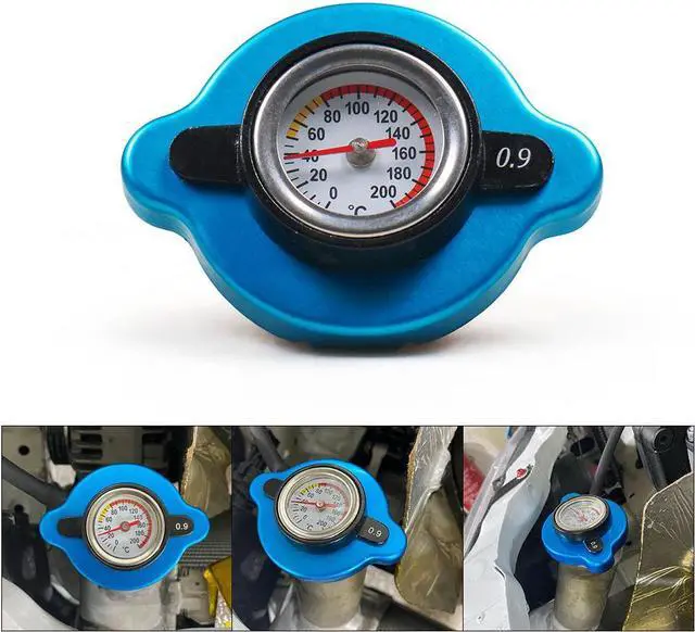 Main image of Yingshan Stainless Radiator Cap Tank Cover Water Temperature Gauge 0.9Bar For Excavator ATV  UTV