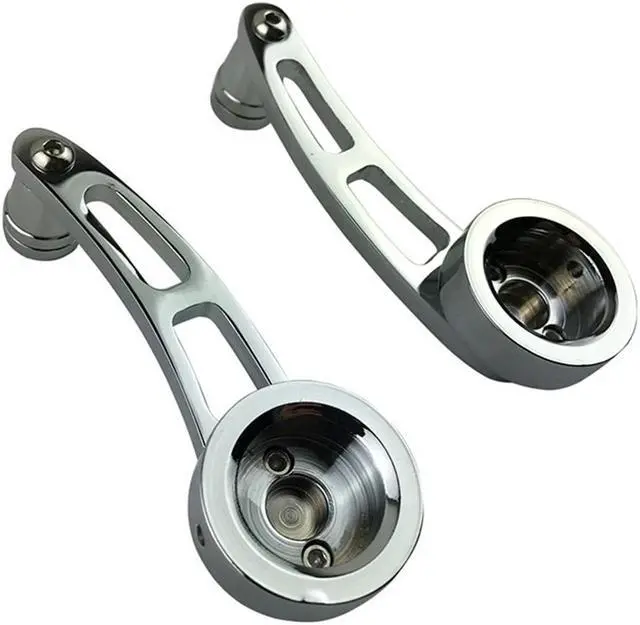 Alt view image 4 of 5 - Furulu Chrome Billet Aluminum 4-1/4" Window Crank Handle For Chevy Ford Chrysler