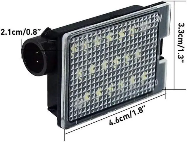 Alt view image 5 of 6 - Yingshan 2Pcs LED License Plate Light Lamp For Dodge Durango 2014-2021