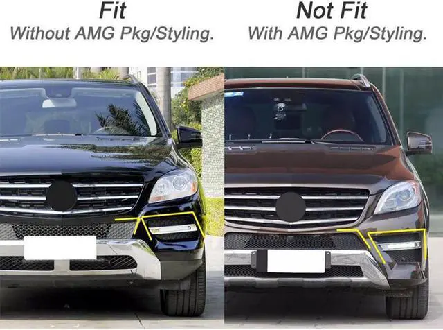 Alt view image 5 of 5 - Yingshan 1668850774 Left Side Fog Light Trim Driving Lamp Trim Cover For Mercedes