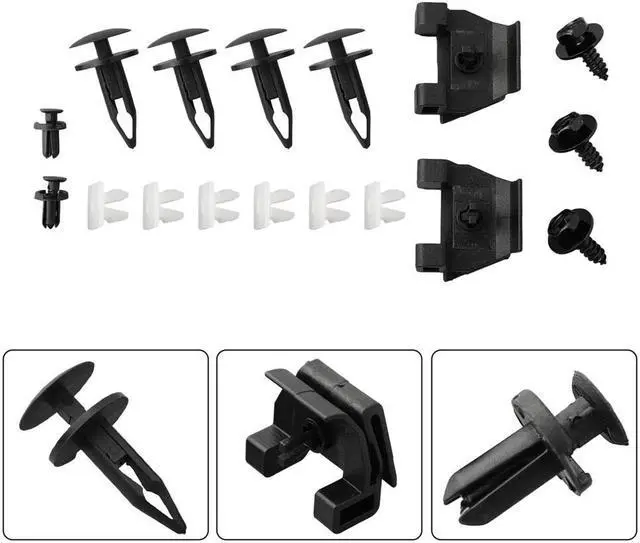 Alt view image 3 of 6 - Yingshan Front Bumper Clips Kit For Toyota Corolla 2009-2019 17Pcs