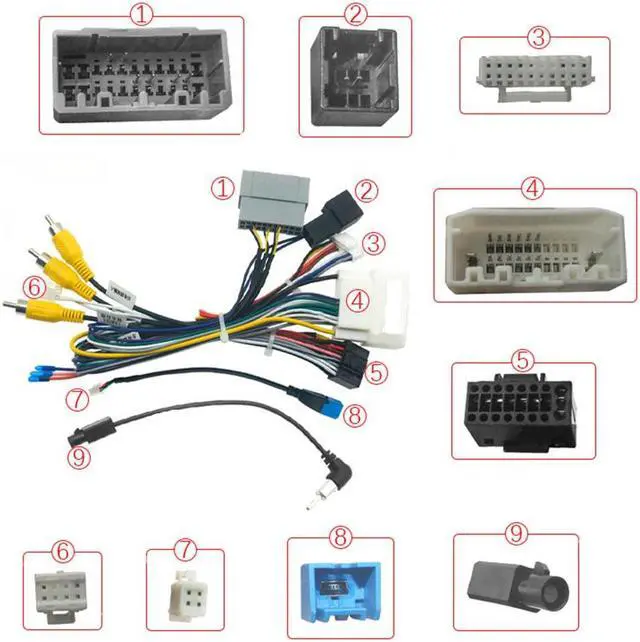Alt view image 2 of 6 - Yingshan 16Pin Car Stereo Wire Harness Adapter For Dodge Journey Fiat Freemont Android Power Cable With Canbus Box