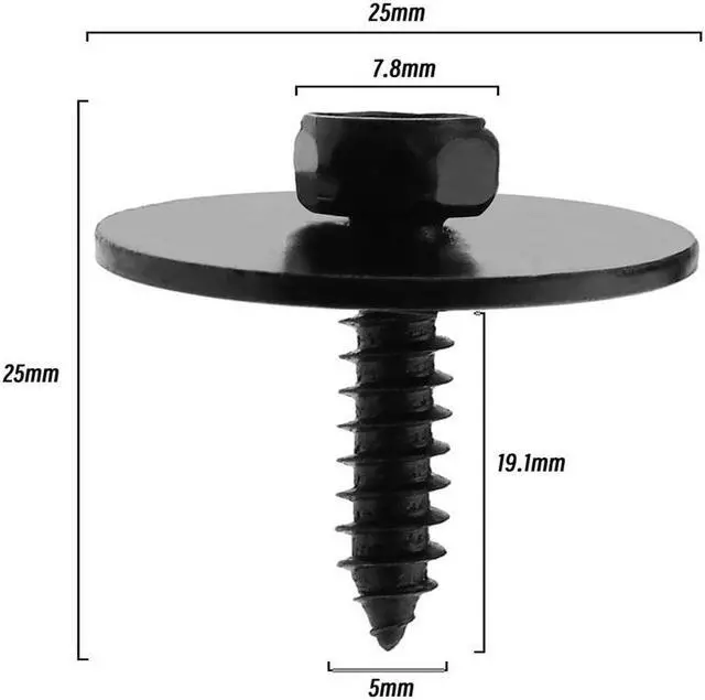 Alt view image 2 of 5 - Paiying 10PCS Car Body Fender Metal Screws A0019906036 For Mercedes Benz W203 W204 New
