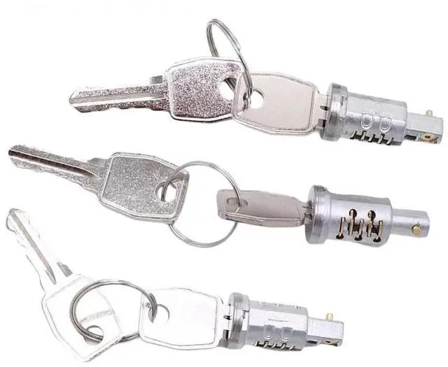 Alt view image 2 of 5 - Paiying Door Lock Barrel Set + Keys MTC6504 For Land Rover Defender 90/110/130 1990-2002