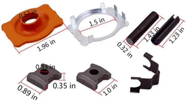 Alt view image 5 of 5 - Paiying 425-253 Steering Shaft Coupler Rebuild Kit For Dodge B150 81-90 2800738, 4443436