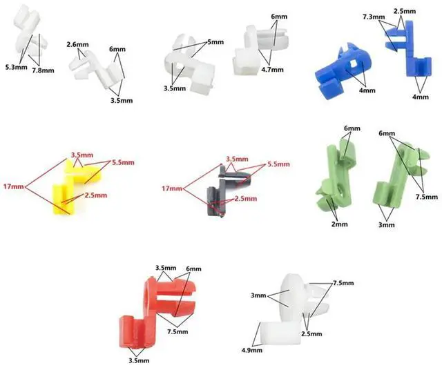 Main image of Yassdwbn 16pcs Plastic Clips Auto Door Lock Rod Clip Fastener Retainer Rivet Buckle