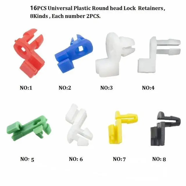 Alt view image 3 of 5 - Yassdwbn 16pcs Plastic Clips Auto Door Lock Rod Clip Fastener Retainer Rivet Buckle