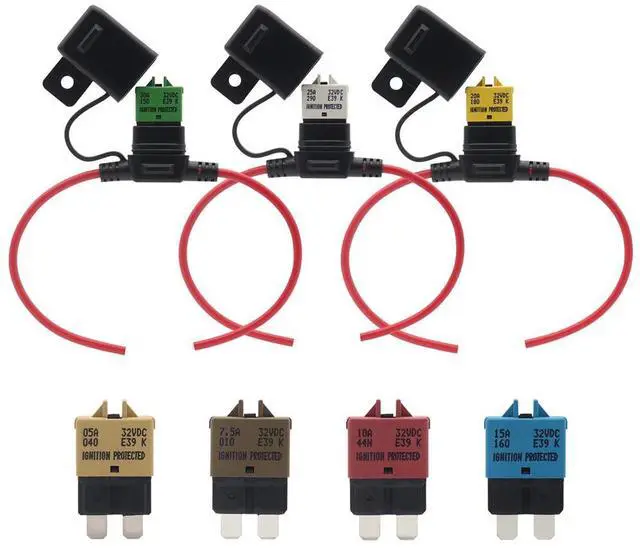 Alt view image 2 of 5 - Yassdwbn Manual Reset Fuses Blade Circuit Breaker Fuse Holder For Boat Truck SUV New