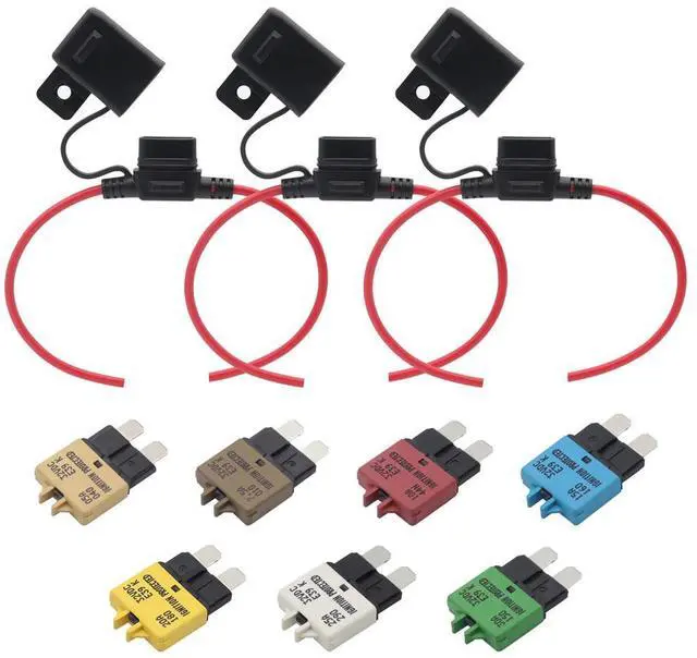Alt view image 3 of 5 - Yassdwbn Manual Reset Fuses Blade Circuit Breaker Fuse Holder For Boat Truck SUV New