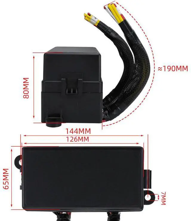 Alt view image 2 of 7 - Furulu 12V Pre-Wired Fuse Relay Box With 4pcs 4-Pin 40A Relays & 12 Fuses For Auto Car Marine Boat