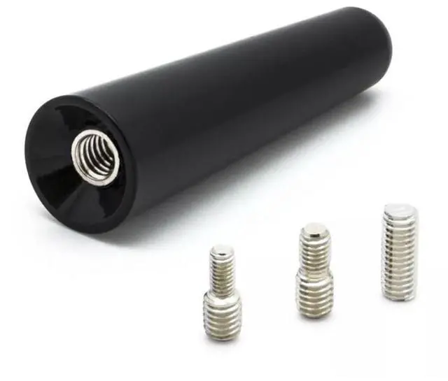 Alt view image 3 of 4 - Paiying Universal 3cm Short Antenna Car Roof Aerial with Antenna Base and Adapter Screws
