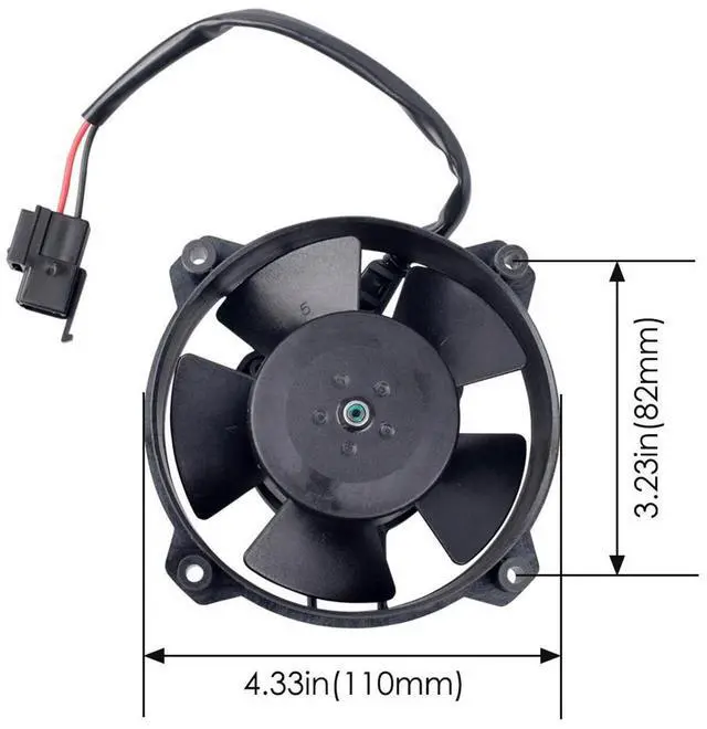 Alt view image 3 of 4 - Paiying 30103018 4'' 12v Puller Low Profile Fan Va32-A101-62a Cooling Fan Motor Radiator