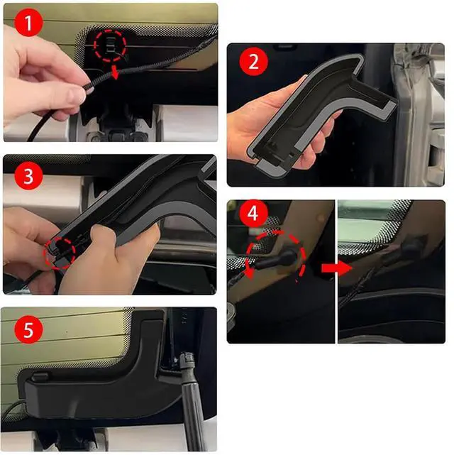 Alt view image 6 of 6 - Furulu Rear Defogger Cable Cover Accessories For Jeep Wrangler JL Wrangler 2018-2024