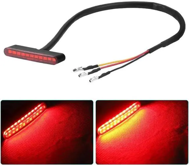 Alt view image 3 of 5 - Paiying Universal LED Rear Tail Running Stop Mini Strip Brake Light For Motorcycle ATV