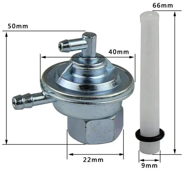 Alt view image 5 of 5 - Furulu Fuel Pump Vacuum Petcock with Oil Filter Fit for GY6 50CC 125CC 150CC