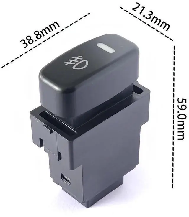 Alt view image 4 of 5 - Yassdwbn 4-Wire Car Fog Light Switch For MITSUBISHI ASX 2011 Outlander 2009 5Pin Button