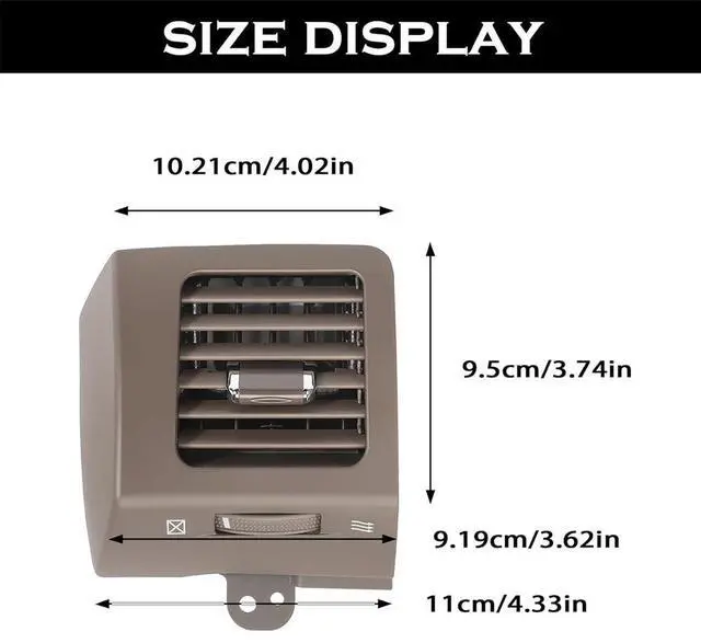 Alt view image 4 of 6 - Yassdwbn Pair Air Vent Outlet (L&R) For Toyota Land-Cruiser Prado 120 Gx470 03-09
