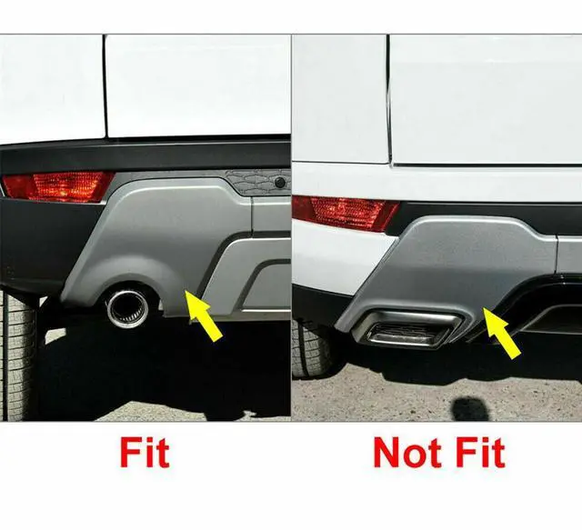 Alt view image 5 of 7 - FYUU New Left Rear Exhaust Pipe Towing Hook Cover Trim For Range Rover Evoque 2012-18