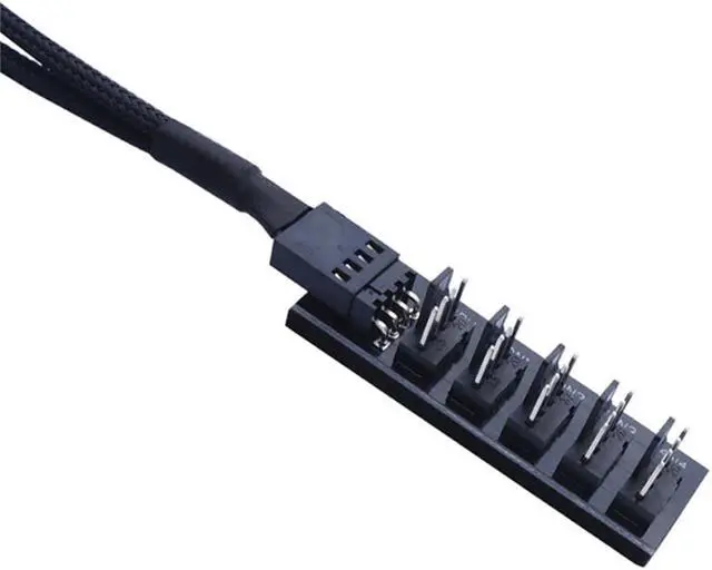 Alt view image 5 of 6 - Fan Hub Splitter 1 to 5 Ports  4 Pin PWM Regulator 12V Power Cable Hub Adapter for CPU Cooler Case Chasis Cooling Fan