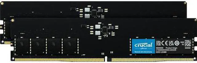 Main image of CT2K32G48C40U5 - Crucial CT2K32G48C40U5 DDR5-4800 64GB(2x32GB) CL40 UDIMM Desktop Memory Kit