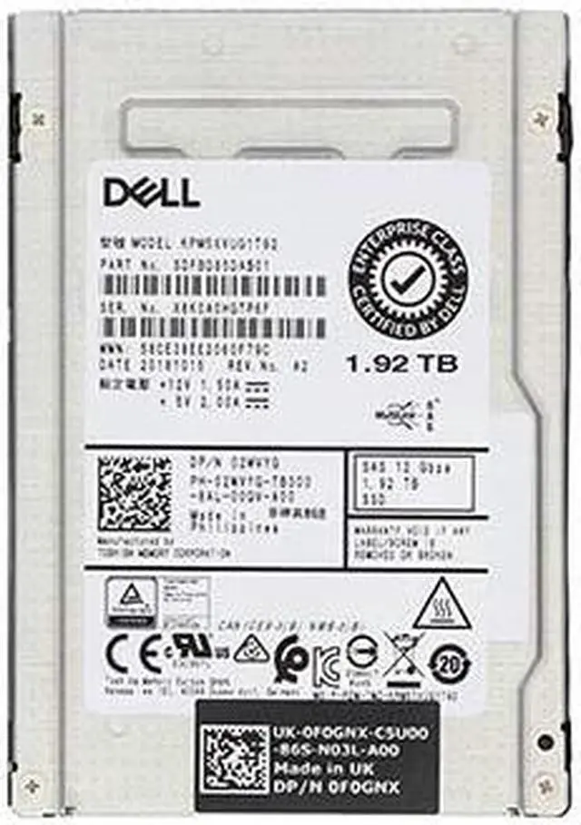 Alt view image 3 of 6 - Dell 1.92TB 12Gbps SAS MU TLC 2.5 SSD KPM5XVUG1T92 (2WVYG)