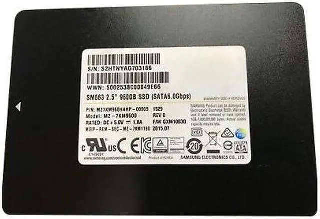 Main image of MZ7KM960HAHP-00005 - Samsung 960GB Multi-Level-Cell SATA 6Gb/s 2.5-inch Solid State Drive