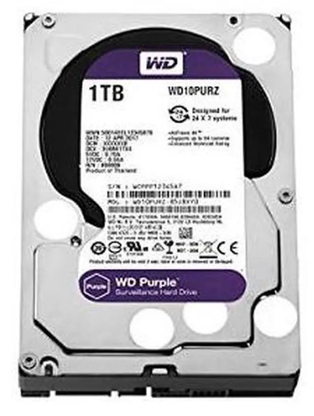 Alt view image 2 of 2 - WD WD10PURZ Purple 1TB Surveillance Hard Drive
