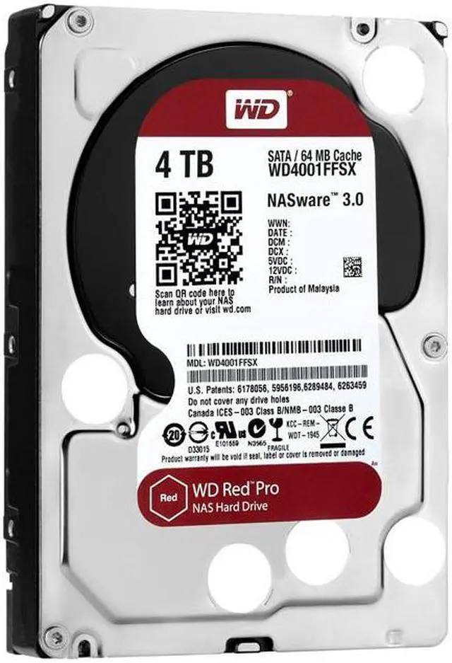Alt view image 4 of 4 - WD WD4001FFSX Red Pro WD4001FFSX 4 TB Hard Drive - 3.5" Internal - SATA (SATA/600)