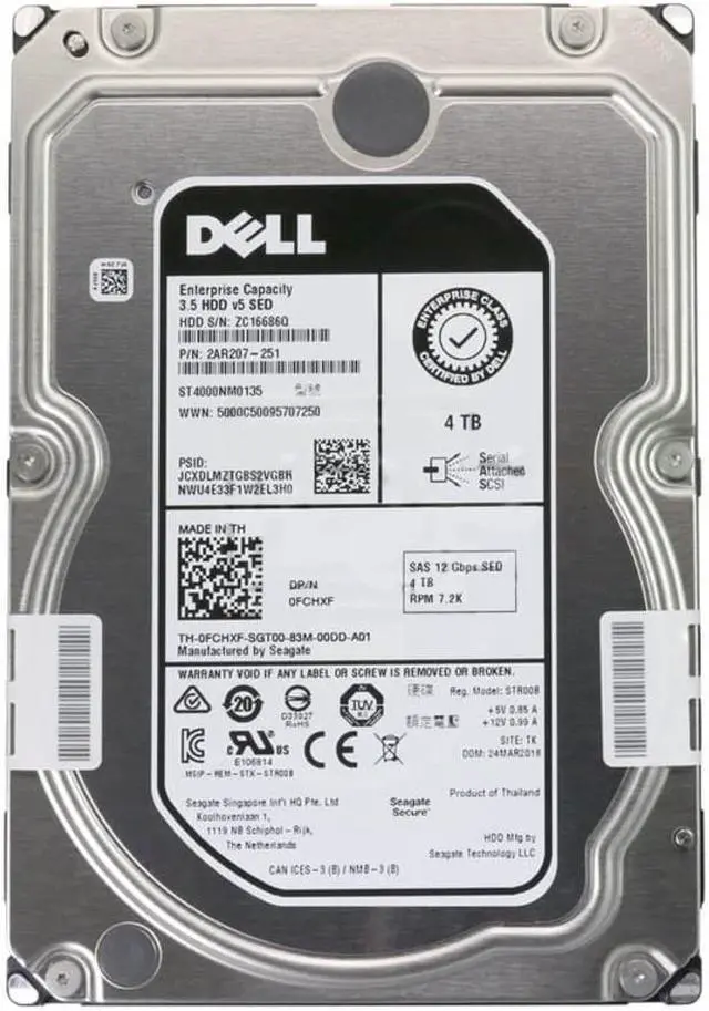 Main image of Seagate ST4000NM0135 ST4000NM0135 4 TB Hard Drive - 3.5" Internal - SAS (12Gb/s SAS)