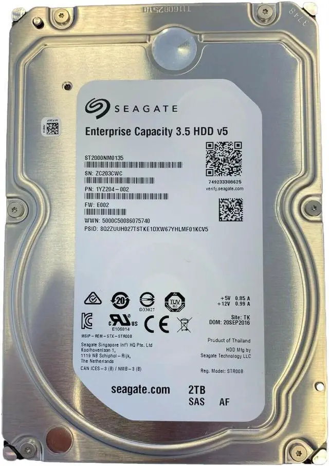 Alt view image 2 of 5 - Seagate ST2000NM0135 ST2000NM0135 2 TB Hard Drive - 3.5" Internal - SAS