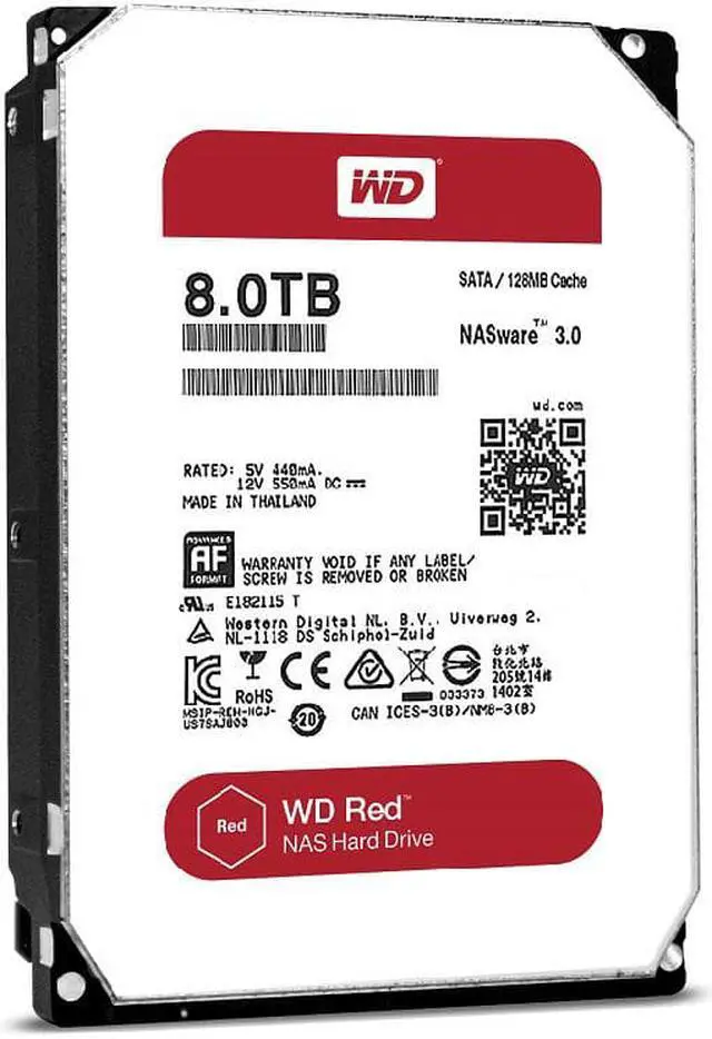 Main image of WD80EFZX - Western Digital Red 8TB 5400RPM SATA 6Gb/s 128MB Cache 3.5-inch Hard Drive