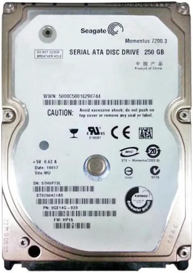 Alt view image 3 of 3 - Seagate ST9250421AS 250GB 7200 RPM SATA 3.0Gb/s 2.5" Internal Notebook Hard Drive Bare Drive