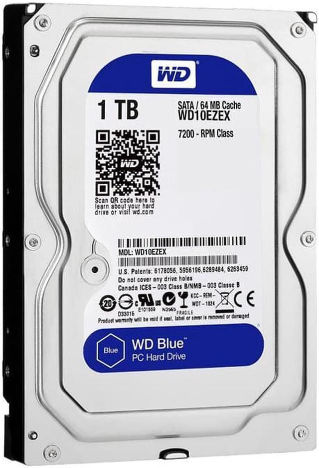 Refurbished: WD10EZEX-60M2NA0 - Western Digital Blue 1TB 7200RPM