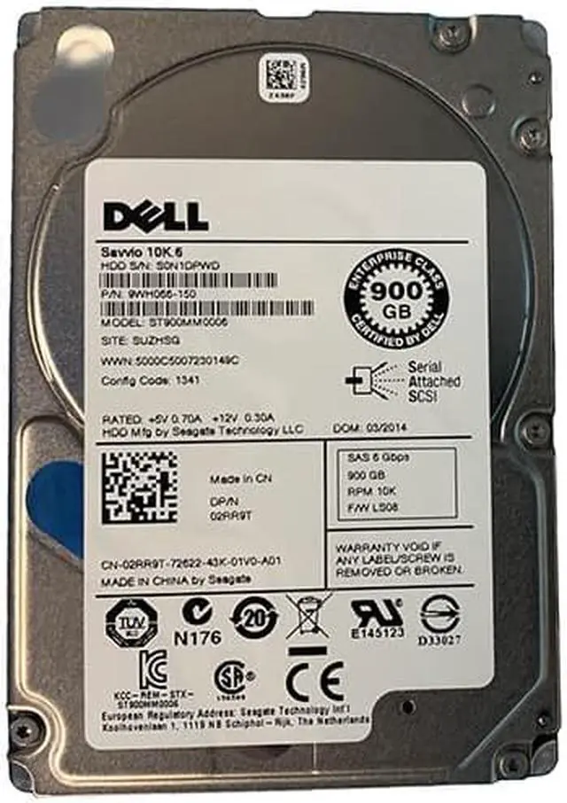 Main image of 9WH066-150 - Seagate Savvio 10K.6 900GB 10000RPM SAS 6Gb/s 64MB Cache Hot-Pluggable (RoHS) 2.5-inch Hard Drive