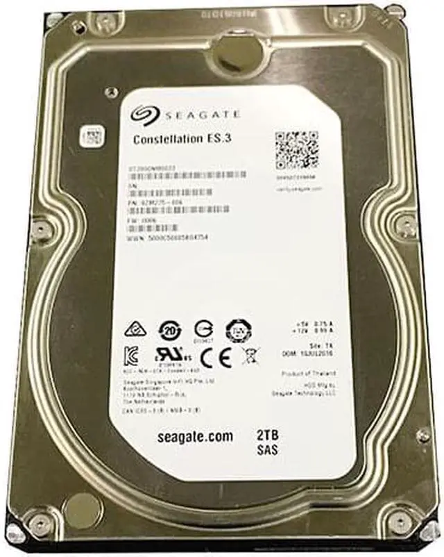 Alt view image 2 of 3 - Seagate Constellation ES.3 ST2000NM0023 2 TB 3.5" Internal Hard Drive - SAS - 7200 rpm - 128 MB Buffer