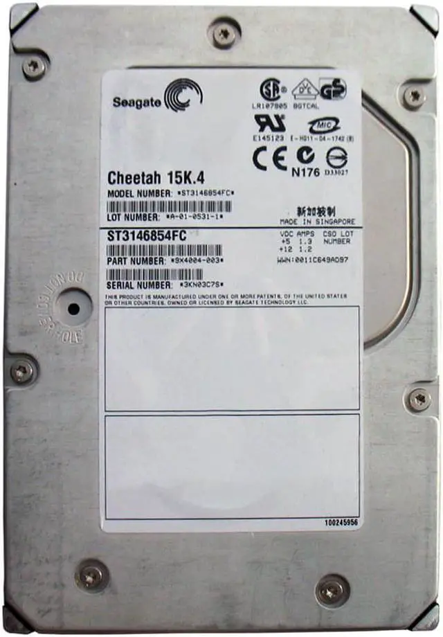 Main image of ST3146854FC - Seagate Cheetah 15K.4 146.8GB 15000RPM Fibre Channel 2Gb/s 8MB Cache 3.5-inch Hard Drive