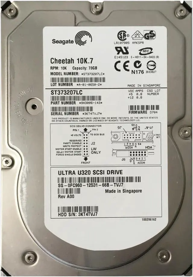 Main image of ST373207LC - Seagate Cheetah 73GB 10000RPM Ultra320 SCSI 8MB Cache 80-Pin 3.5-inch Hard Drive